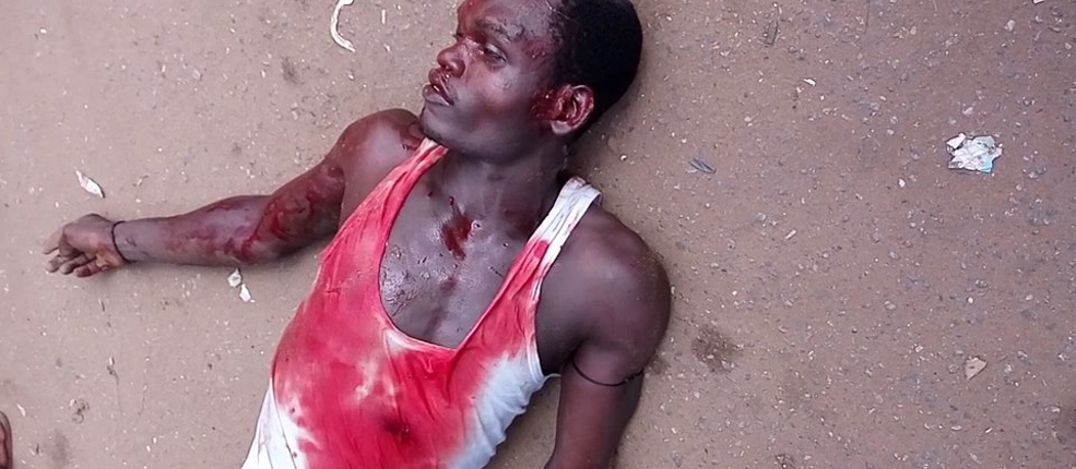 Unarmed Biafra Protester